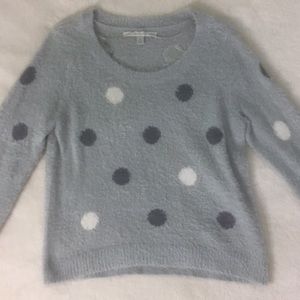 Fuzzy Polka Dot Sweater